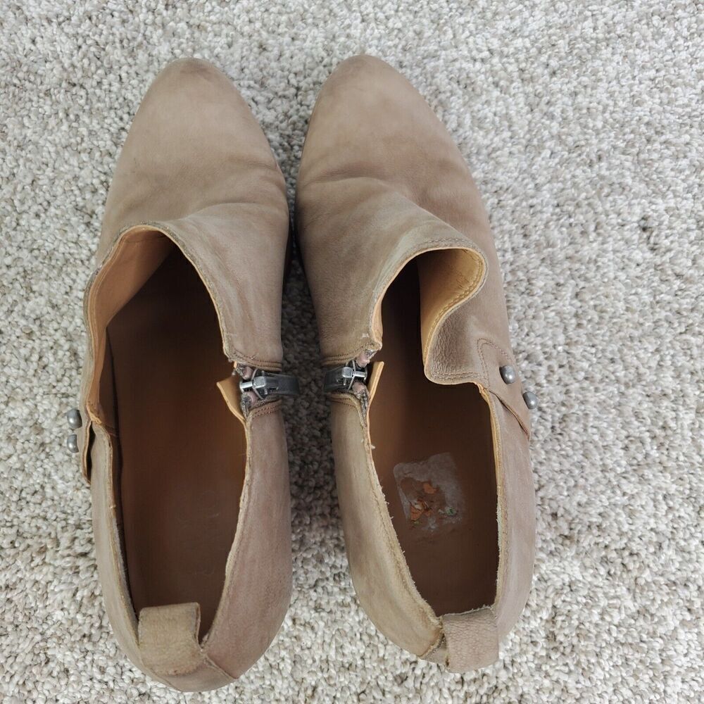 Franco Sarto Shooties Womens Ankle Boot Studded Sides Western Tan Cowgirl 8.5 - Picture 6 of 11